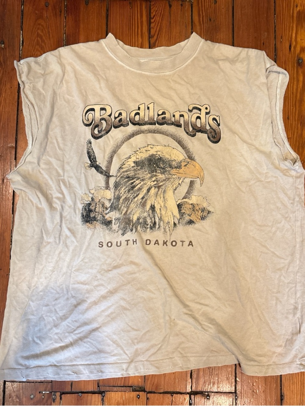 Badlands South Dakota Women's Muscle Tee - Cream Graphic